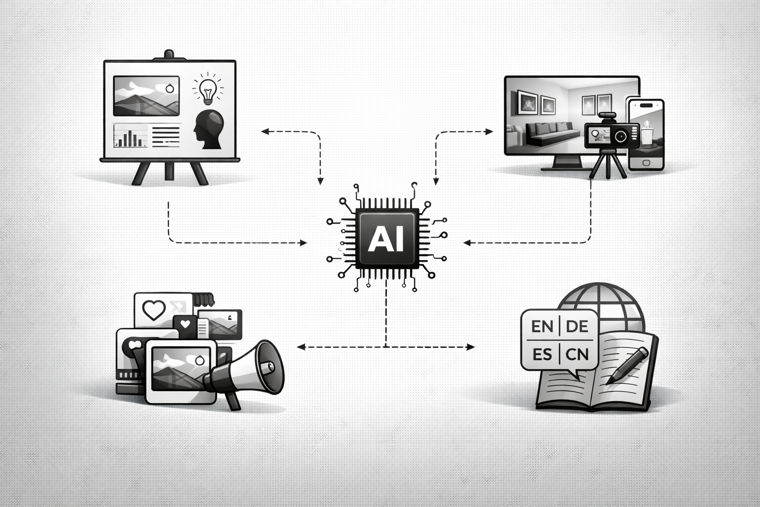 AI内容生成右侧示意图