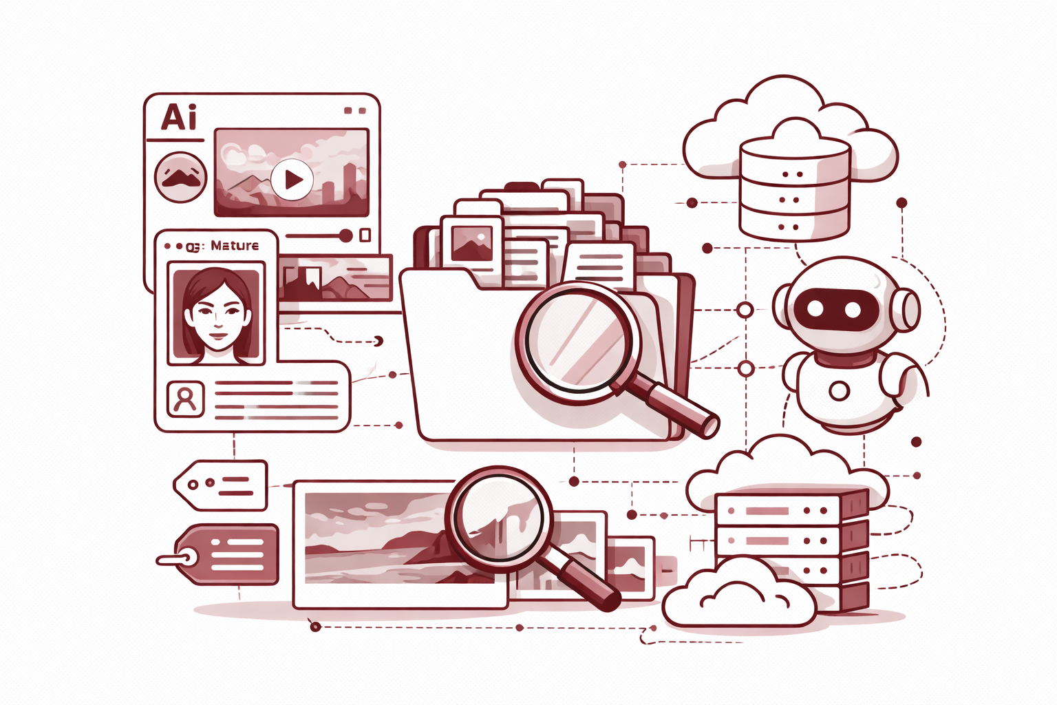 数字影像档案管理示意图